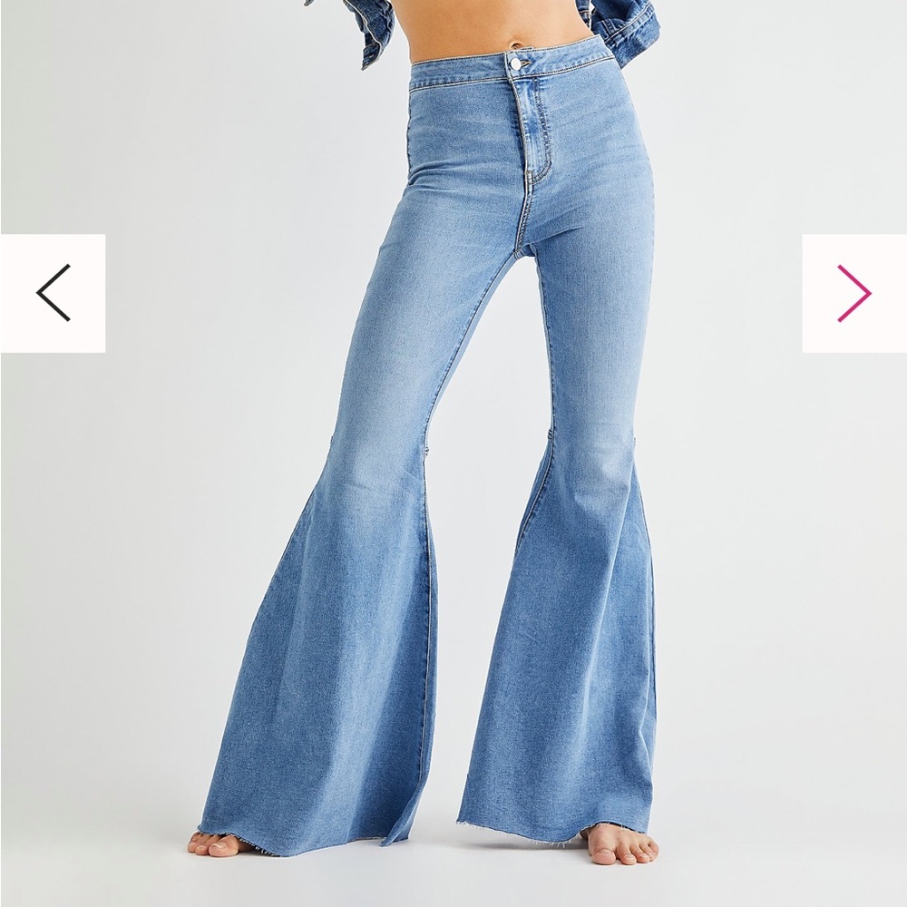 Free people float on flare jeans